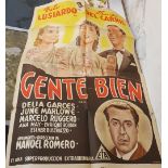 Italian and Spanish one sheet film posters: Gente Bien 1939, Miesposa Busca, Noyio, 1948, Martin