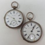 A late Victorian silver open face pocket watch, signed Thomas Russel & Son Liverpool, Chester 1900