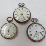A 19th century silver open face pocket watch, with subsidiary seconds dial, signed W Mc Elroy, No.