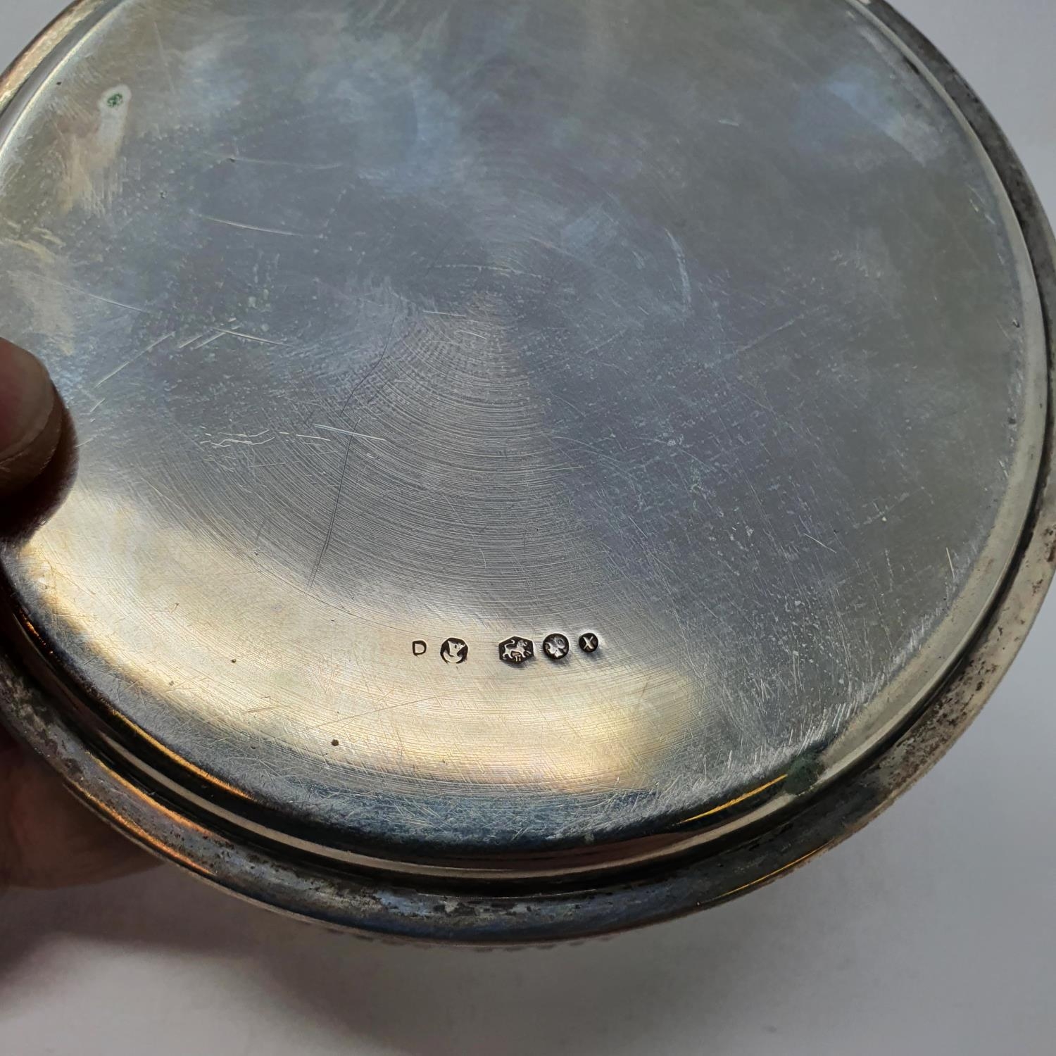 A silver ashtray, Sheffield, 1937 and a Continental silver coloured metal bottle coaster (2) 7tozs - Image 4 of 4