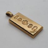 A 9ct gold ingot, 15.9 g