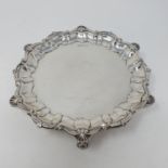 A Edward VII silver salver, Sheffield 1904, 7.9 ozt