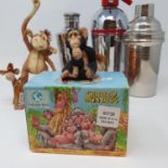 Cheeky Monkeys figure, boxed, various other Cheeky Monkeys figures (boxed) and other items (3 boxes)