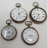 A Victorian silver open face pocket watch, signed Thomas Russell & Son No. 73519, London 1892, two