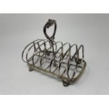 A Victorian silver toast rack, London 1873, 7.9 ozt Slightly out of shape