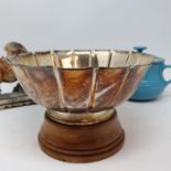 A Mappin & Webb silver plated bowl, and various other items (box)