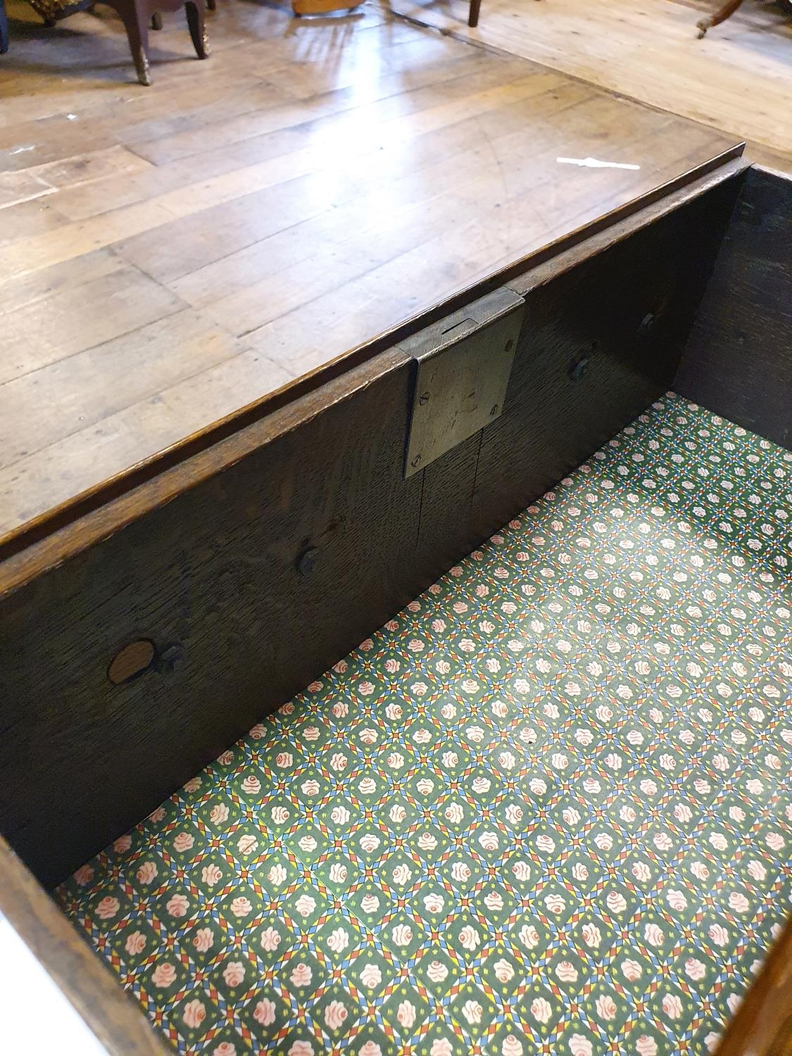 An 18th century style oak dresser, the top with shelves, two cupboard doors and two drawers, the - Image 8 of 8