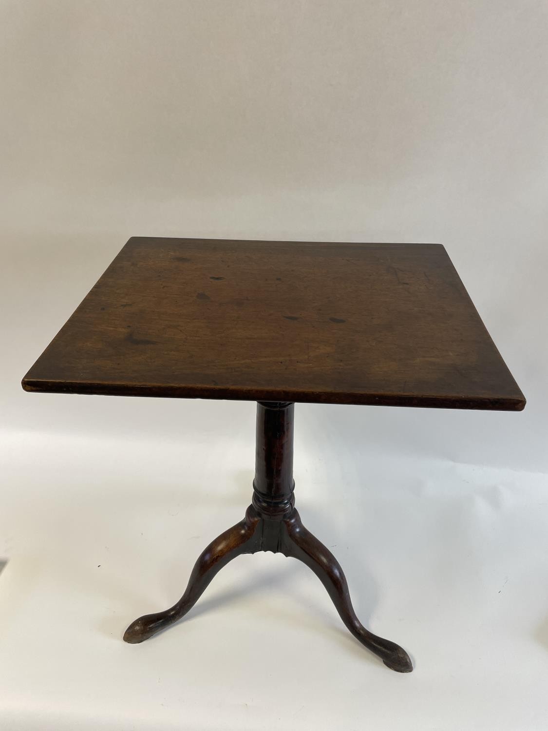A George III mahogany tripod table, on a birdcage support, 61 cm wide - Image 2 of 2