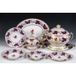 An extensive early 19th century Barr, Flight & Barr porcelain dinner service, crested, and decorated