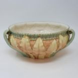 A Royal Worcester bowl, decorated leaf pattern, highlighted in gilt, date mark 1903, 24 cm diameter,