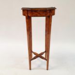 A walnut stand, on square tapering legs, 33 cm wide and a 19th century mahogany dressing mirror, the