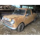 1978 Mini Pick Up Registration number WTT 68S Bought early 1990s by a sheep farmer to use Last on