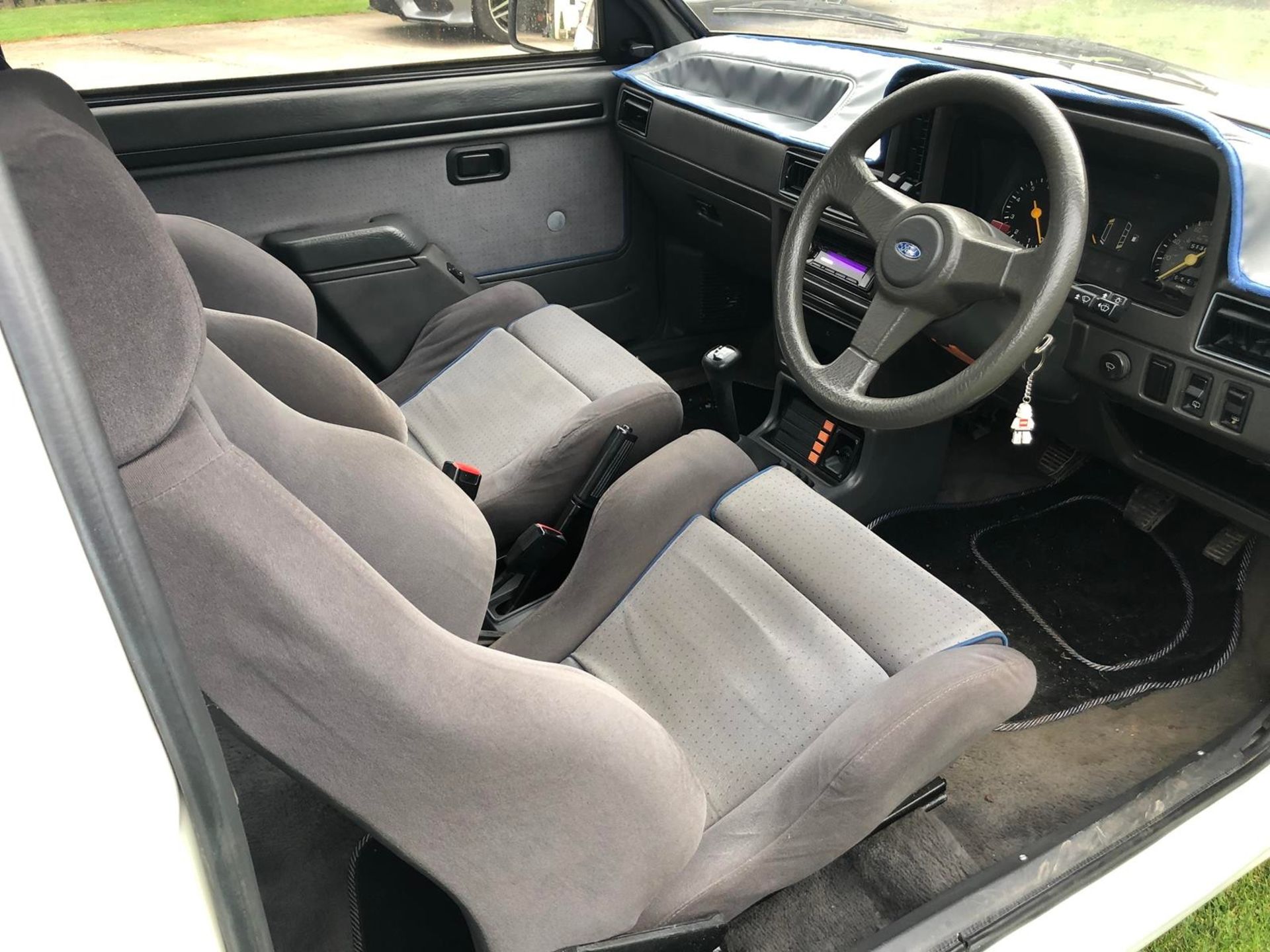 1985 Ford Escort RS Turbo Series 1 Registration number B434 PLD Diamond white with a grey Recaro - Image 13 of 79