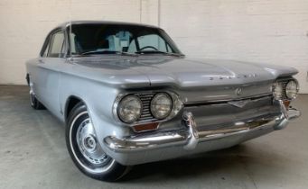 1964 Chevrolet Corvair Monza Coupé 164 cu in American registered Left hand drive Metalic silver Very