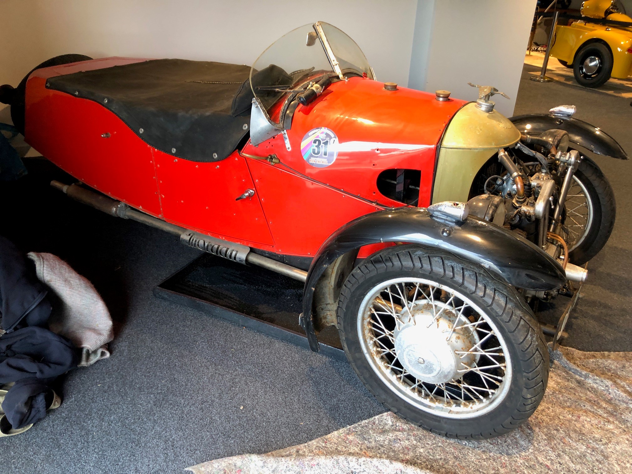 1933 Morgan Family Super Sport three wheeler Registration number JA 3559 Red with a black leather - Image 27 of 28