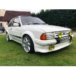 1985 Ford Escort RS Turbo Series 1 Registration number B434 PLD Diamond white with a grey Recaro