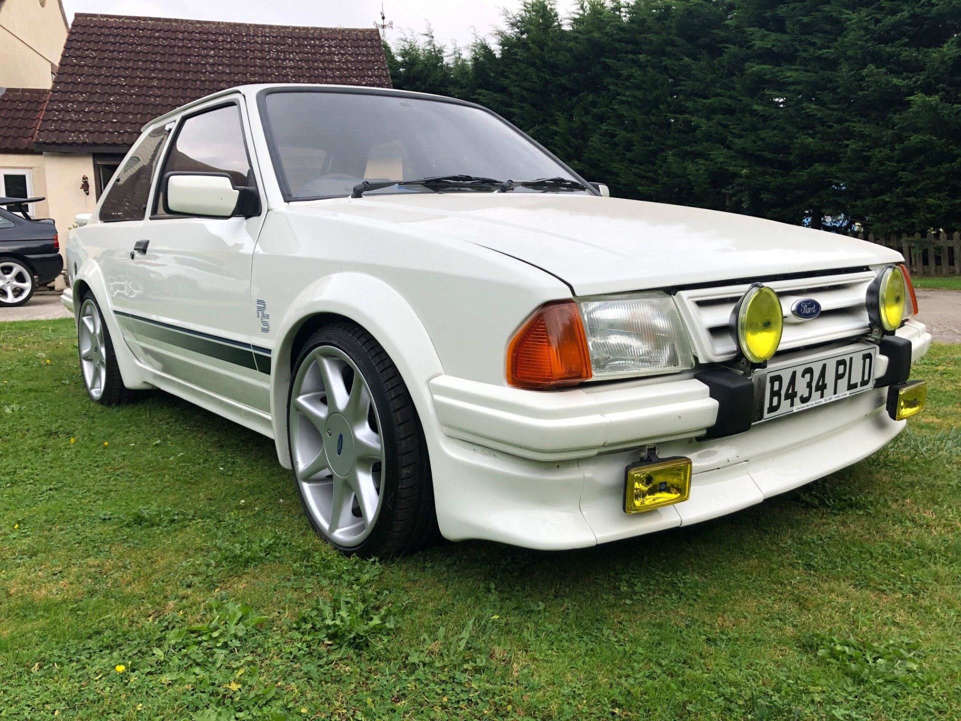 1985 Ford Escort RS Turbo Series 1 Registration number B434 PLD Diamond white with a grey Recaro