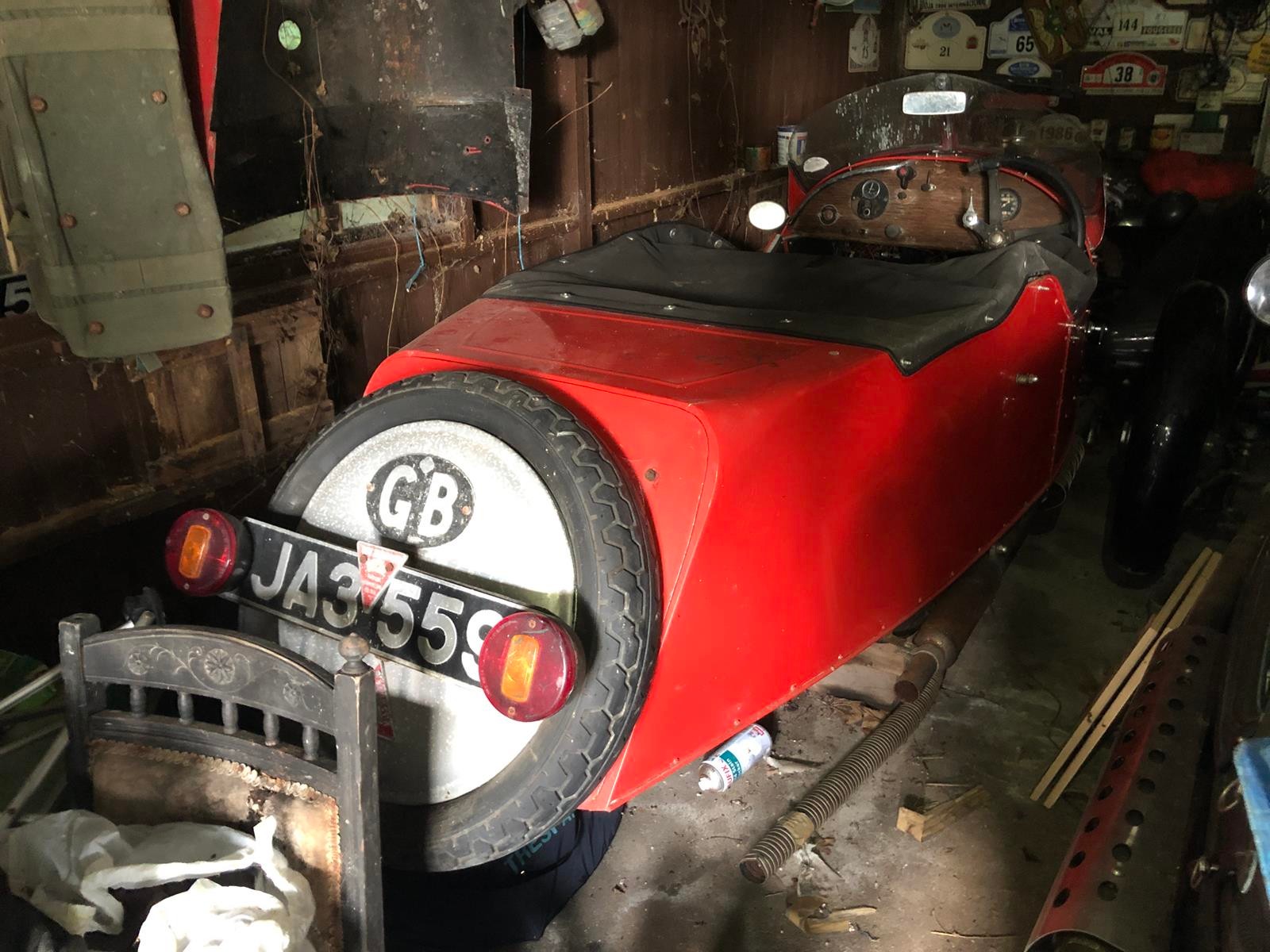 1933 Morgan Family Super Sport three wheeler Registration number JA 3559 Red with a black leather - Image 25 of 28