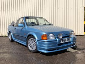 1989 Ford Escort XR3i Cabriolet Registration number F986 TML Metallic blue Two owners Under 90,000
