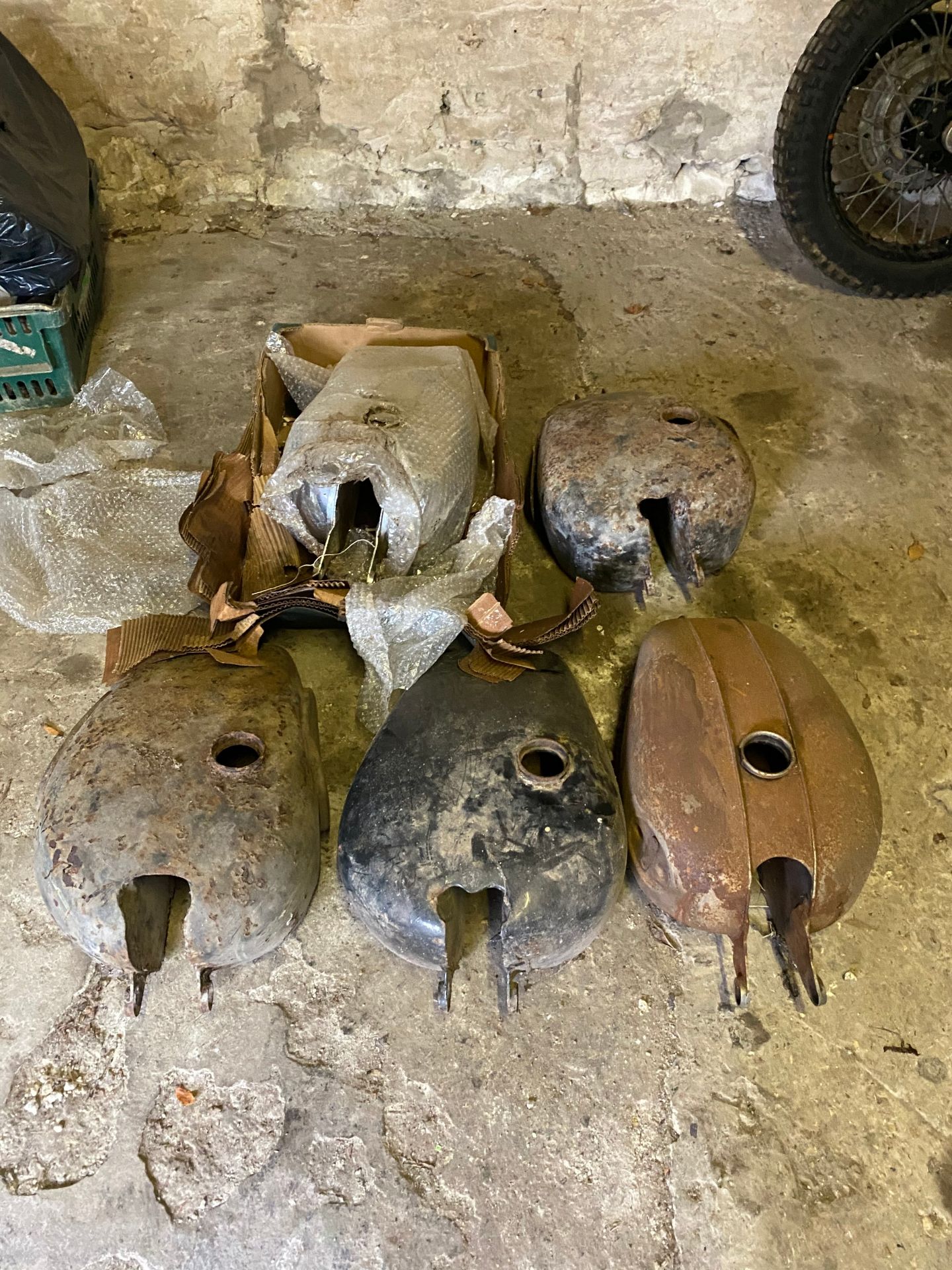 Assorted Velocette spares: Petrol tanks various models