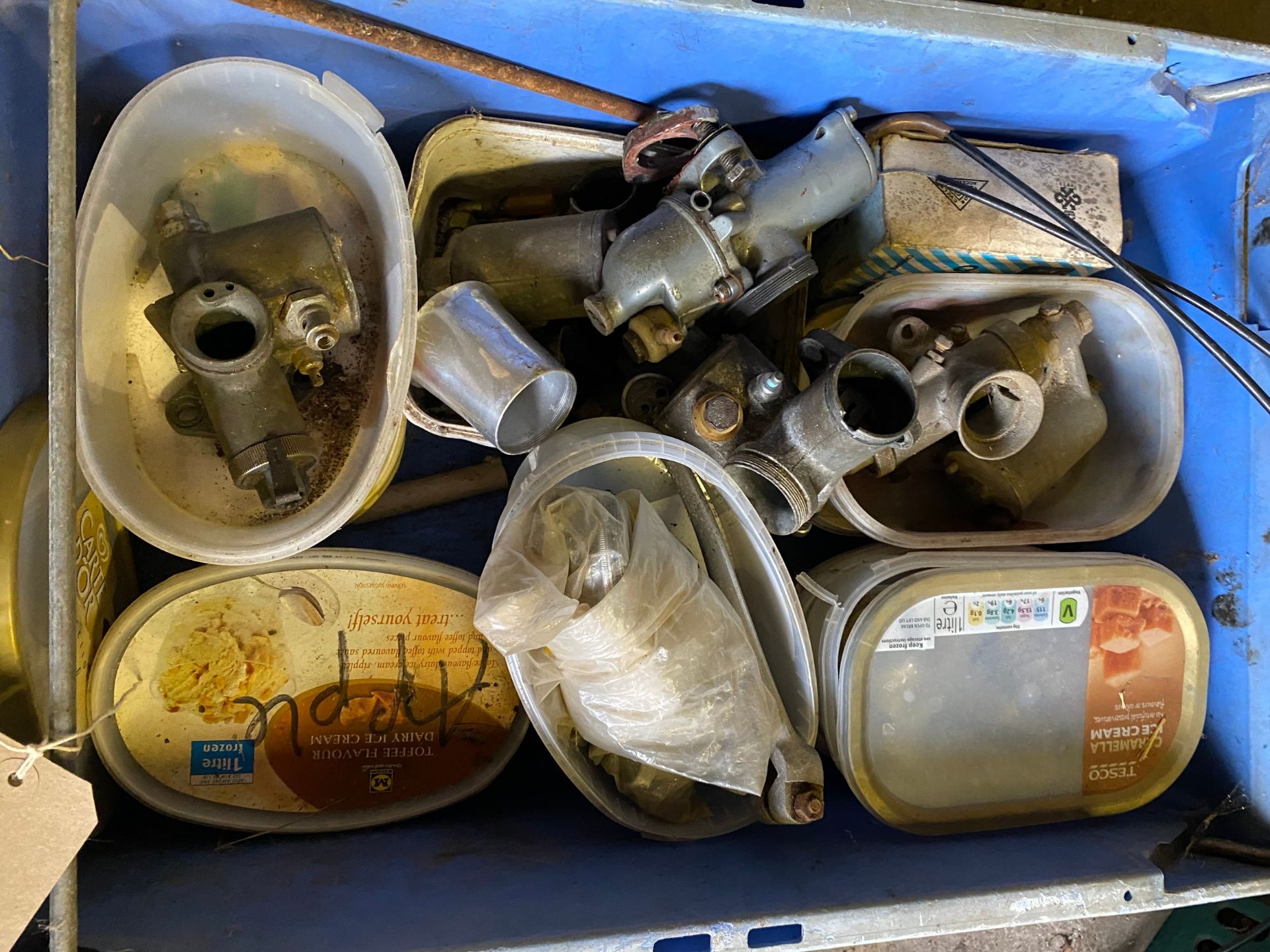 Assorted Velocette spares: Carburettors and parts