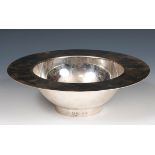 A silver bowl, by Sabiha, London 2003, makers mark S R M, 28 cm diameter, 37.7 ozt