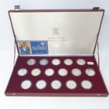 A Royal Mint, The Royal Marriage Silver Proof Coin Commemorative Collection, 1981, 16 coin set,