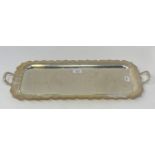 A silver plated sandwich tray, 57 cm wide