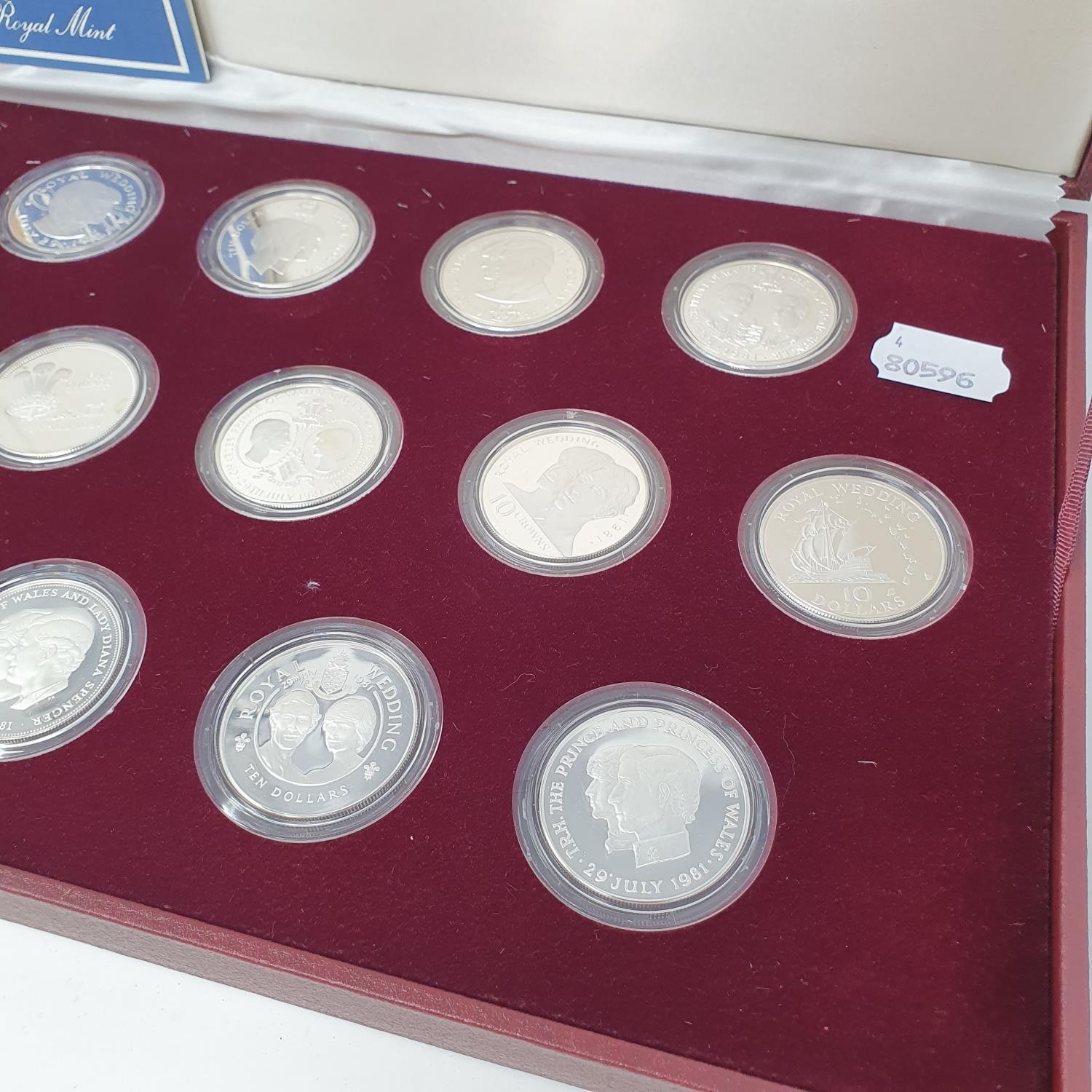 A Royal Mint, The Royal Marriage Silver Proof Coin Commemorative Collection, 1981, 16 coin set, - Image 3 of 3