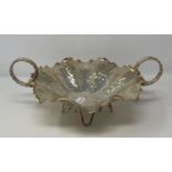A silver plated fruit bowl, by Hukin & Heath, 35 cm wide