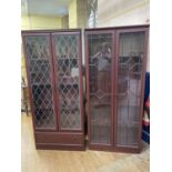 Two modern display cabinets