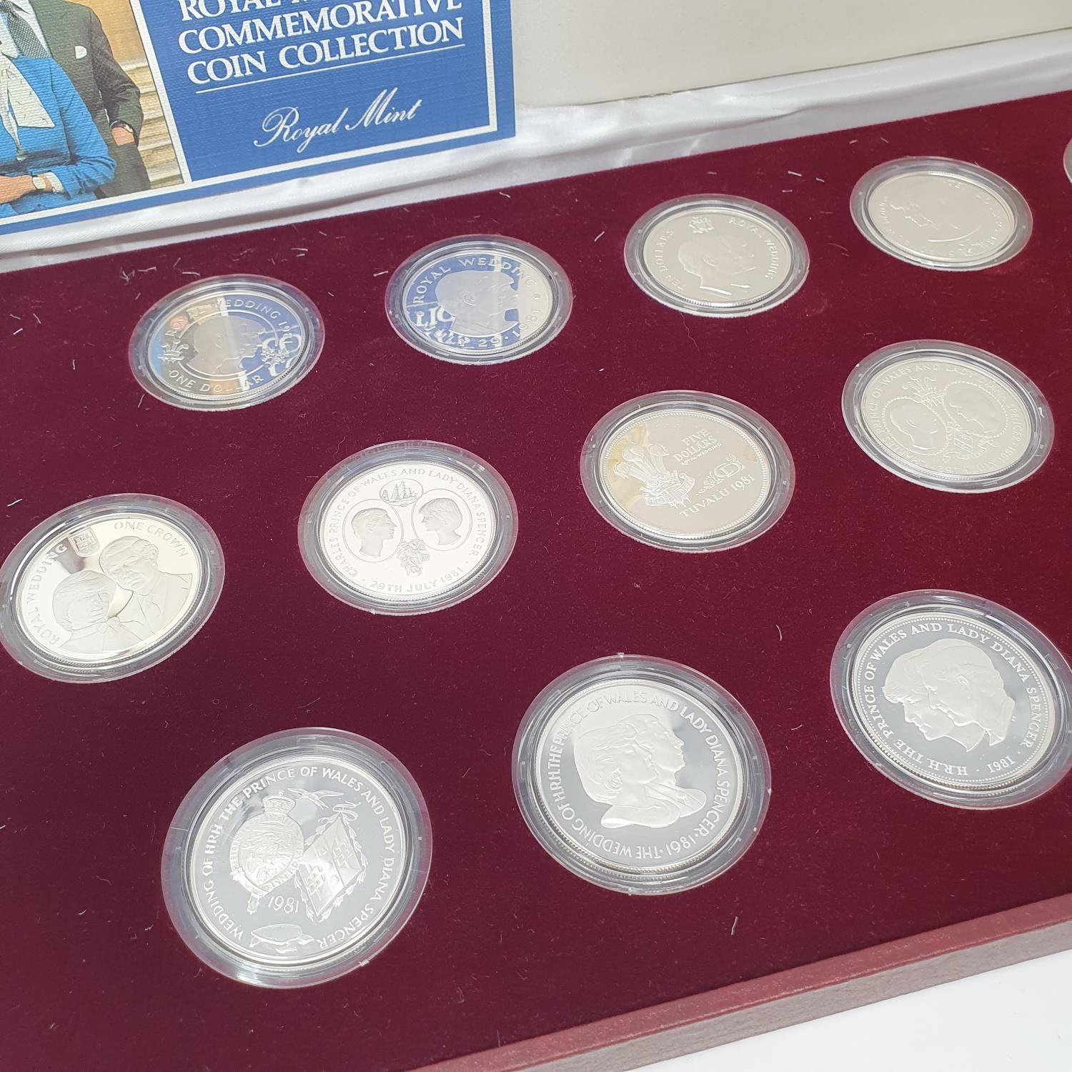 A Royal Mint, The Royal Marriage Silver Proof Coin Commemorative Collection, 1981, 16 coin set, - Image 2 of 3