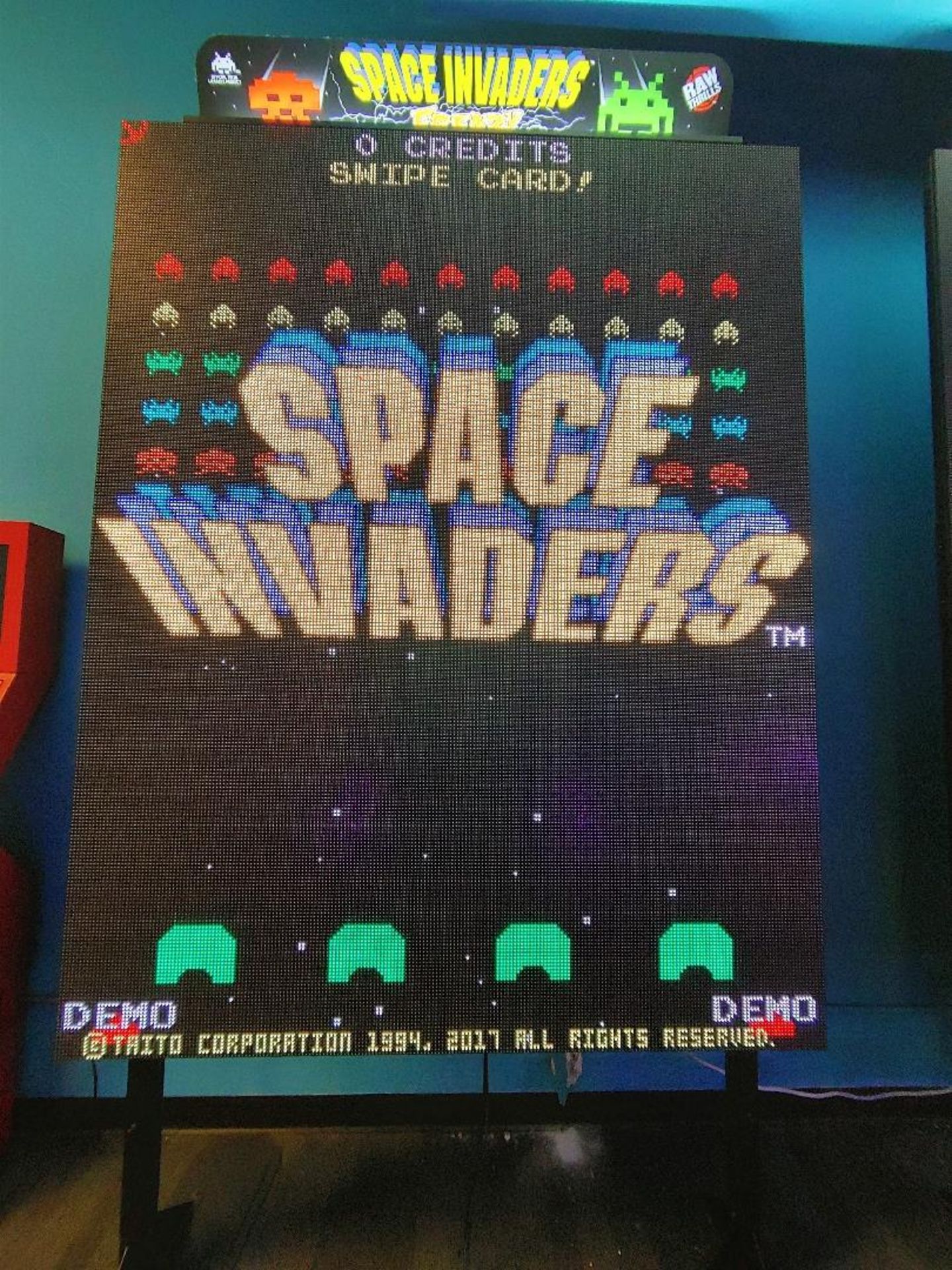RAW THRILLS INC. SPACE INVADERS FRENZY 2 PLAYER ARCADE GAME - Image 8 of 8