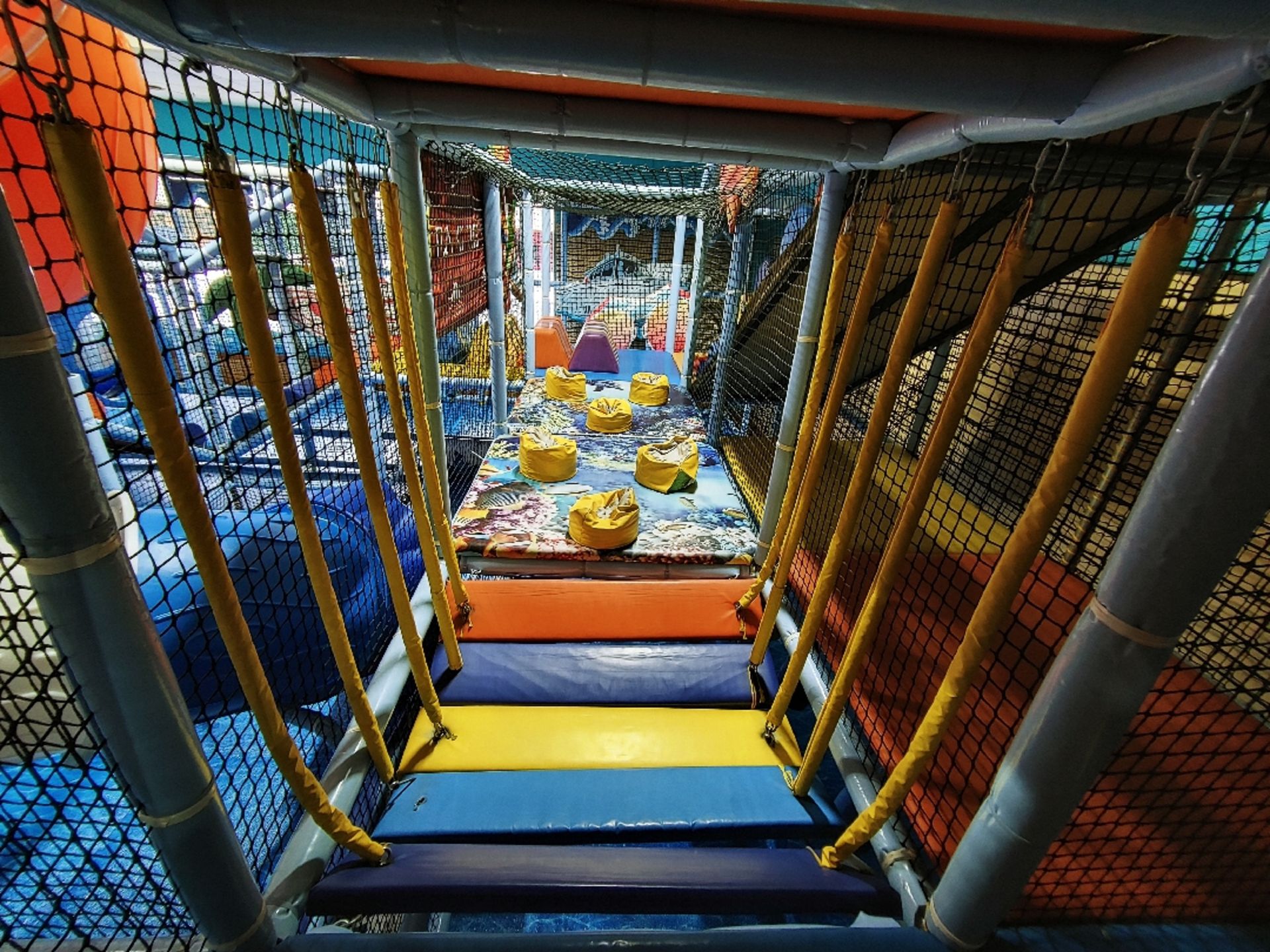 TRI LEVEL JUNGLE GYM SETUP 1800 SQFT WITH A HUGE 4 PERSON SLIDE - Image 21 of 30