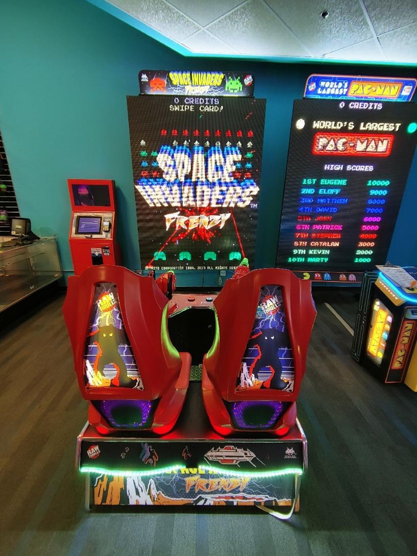 RAW THRILLS INC. SPACE INVADERS FRENZY 2 PLAYER ARCADE GAME