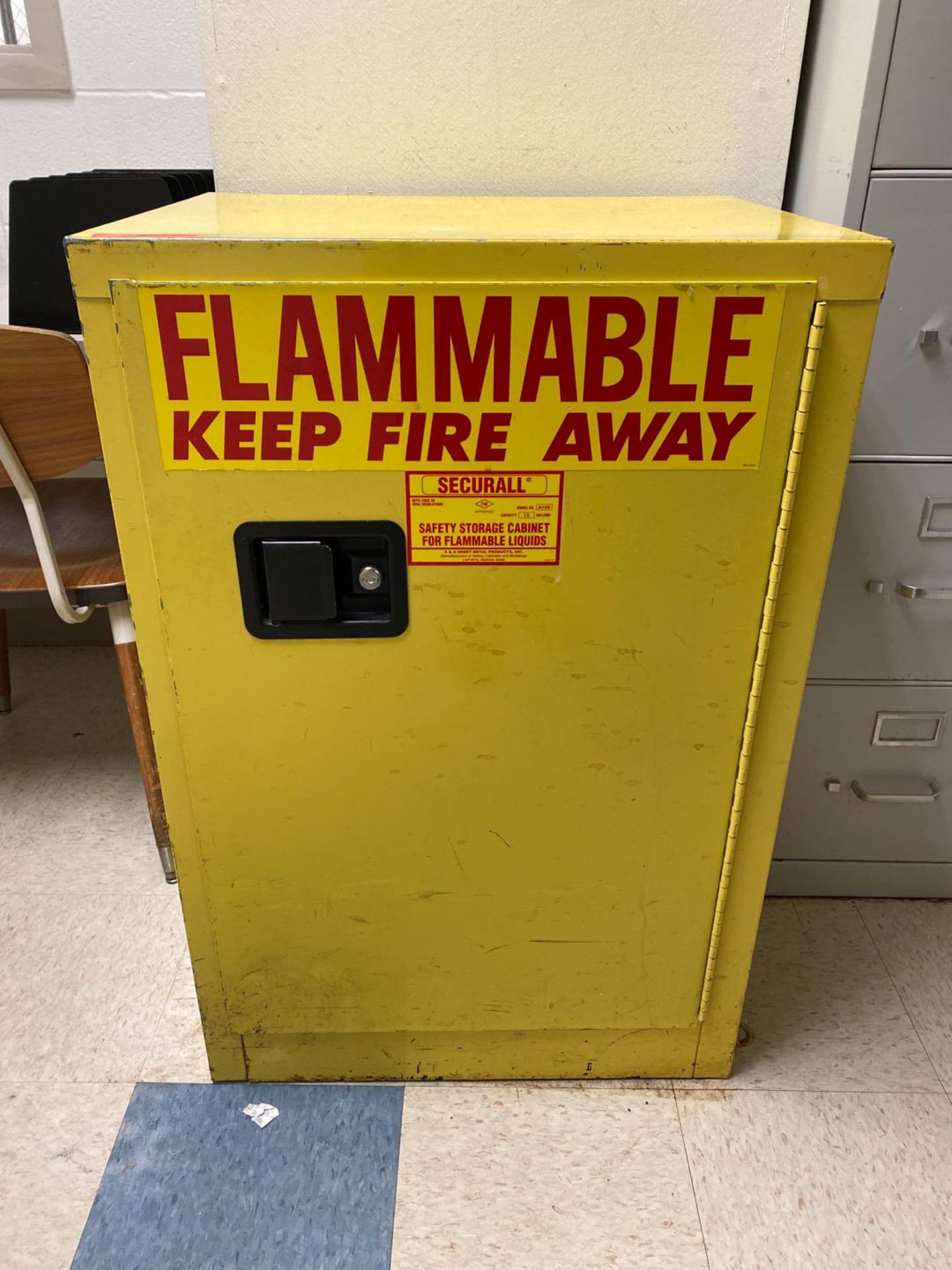 SECURALL A105 12 GALLON FLAMMABLE STORAGE CABINET
