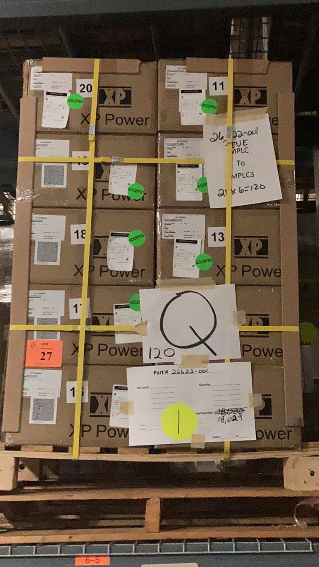 XP POWER 26622-001, REV. E, PALLET OF POWER SUPPLY KITS FOR LTV2 VENTILATOR, QTY. 120, LOC D6 - Image 6 of 6