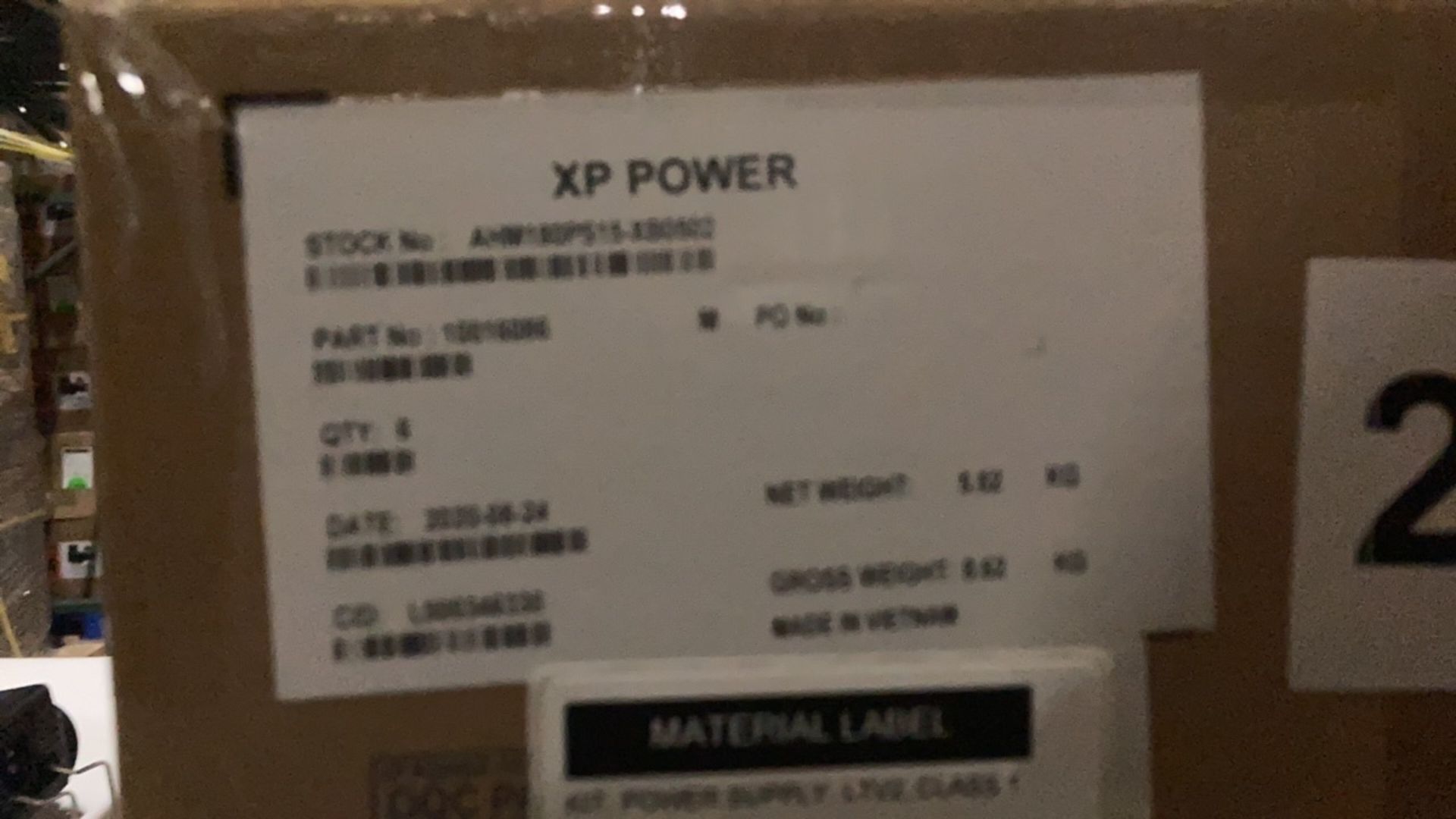 XP POWER 26622-001, REV. E, PALLET OF POWER SUPPLY KITS FOR LTV2 VENTILATOR, QTY. 120, LOC E2 - Image 4 of 6