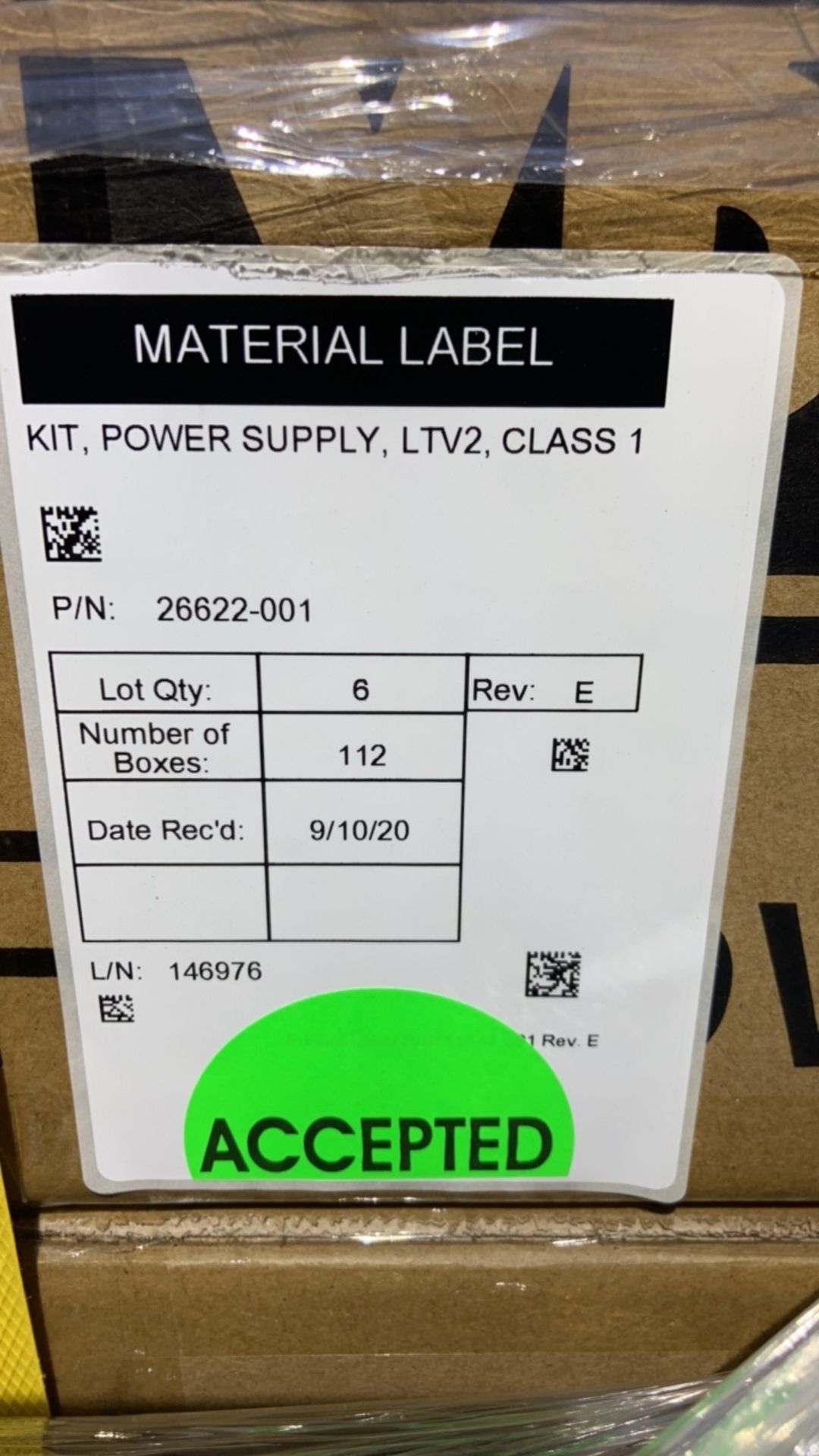 XP POWER 26622-001, REV. E, PALLET OF POWER SUPPLY KITS FOR LTV2 VENTILATOR, QTY. 120, LOC E2 - Image 3 of 5