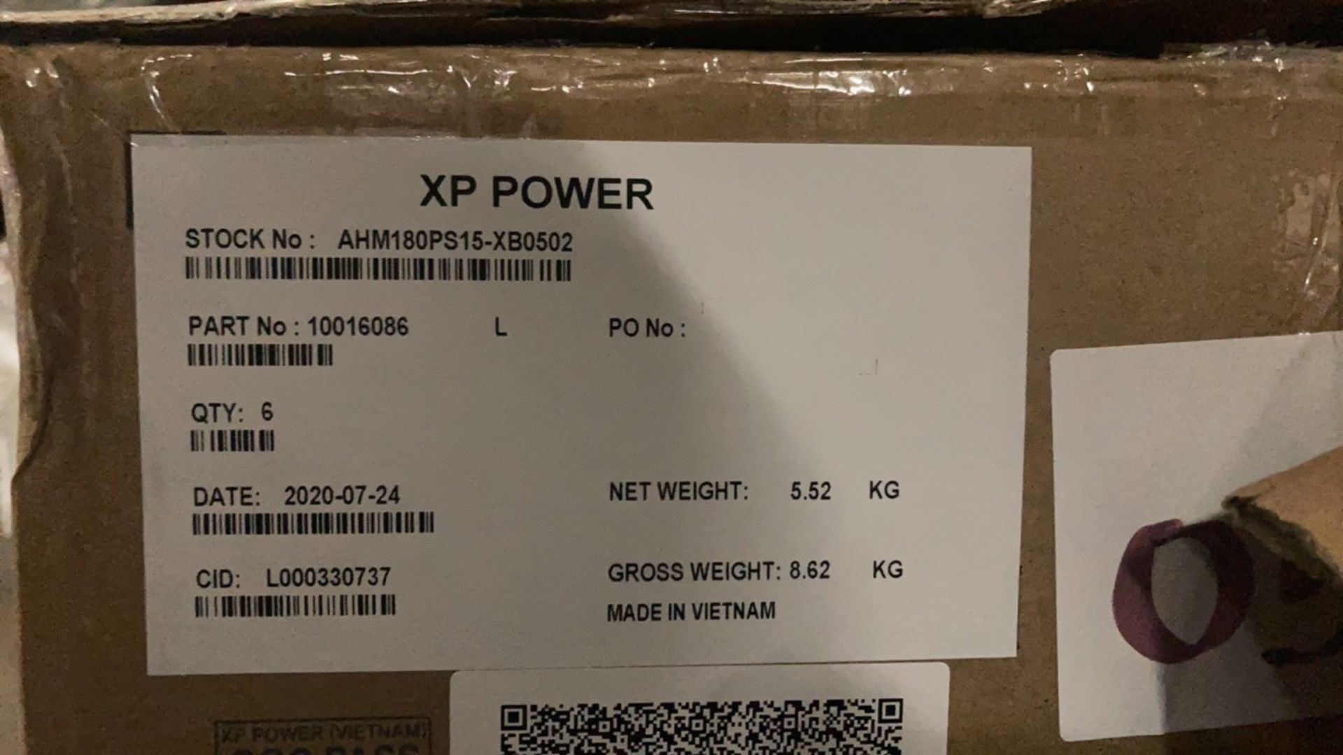 XP POWER 26622-001, REV. E, PALLET OF POWER SUPPLY KITS FOR LTV2 VENTILATOR, QTY. 120, LOC D3 - Image 4 of 6