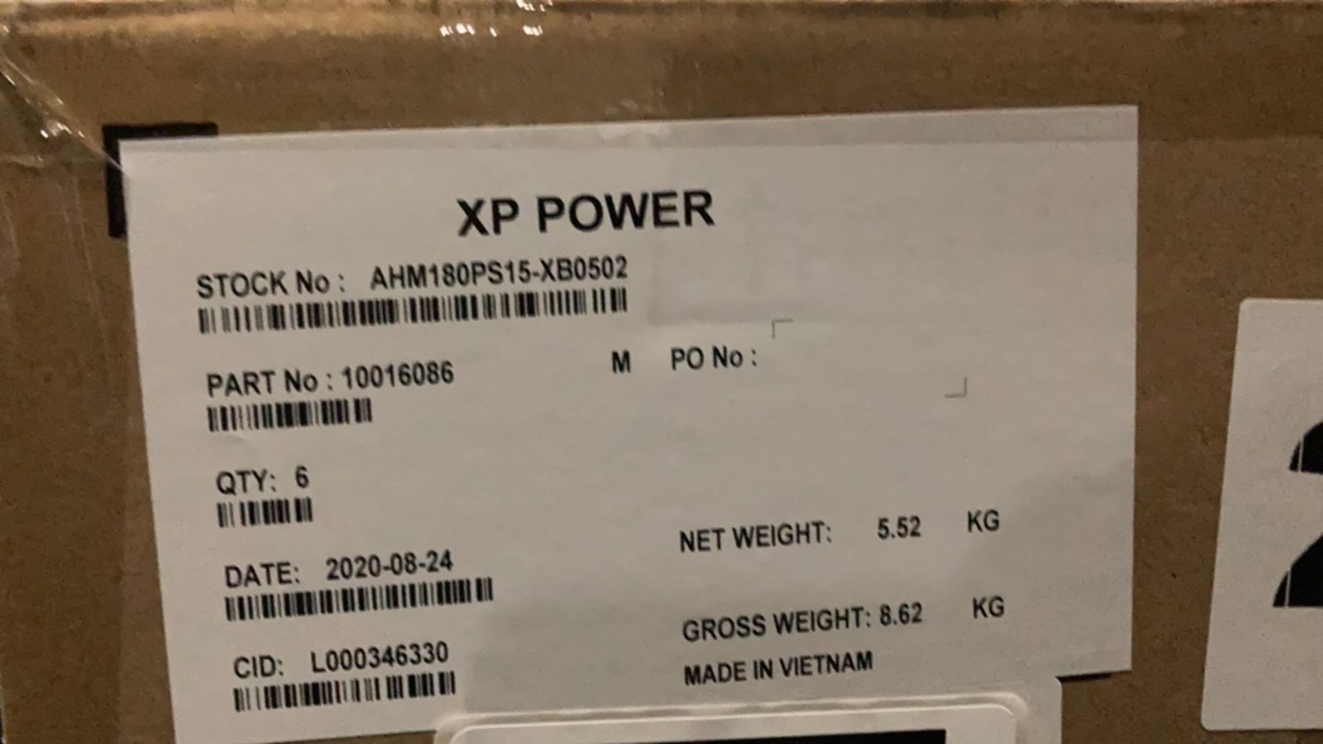 XP POWER 26622-001, REV. E, PALLET OF POWER SUPPLY KITS FOR LTV2 VENTILATOR, QTY. 120, LOC D5 - Image 4 of 6