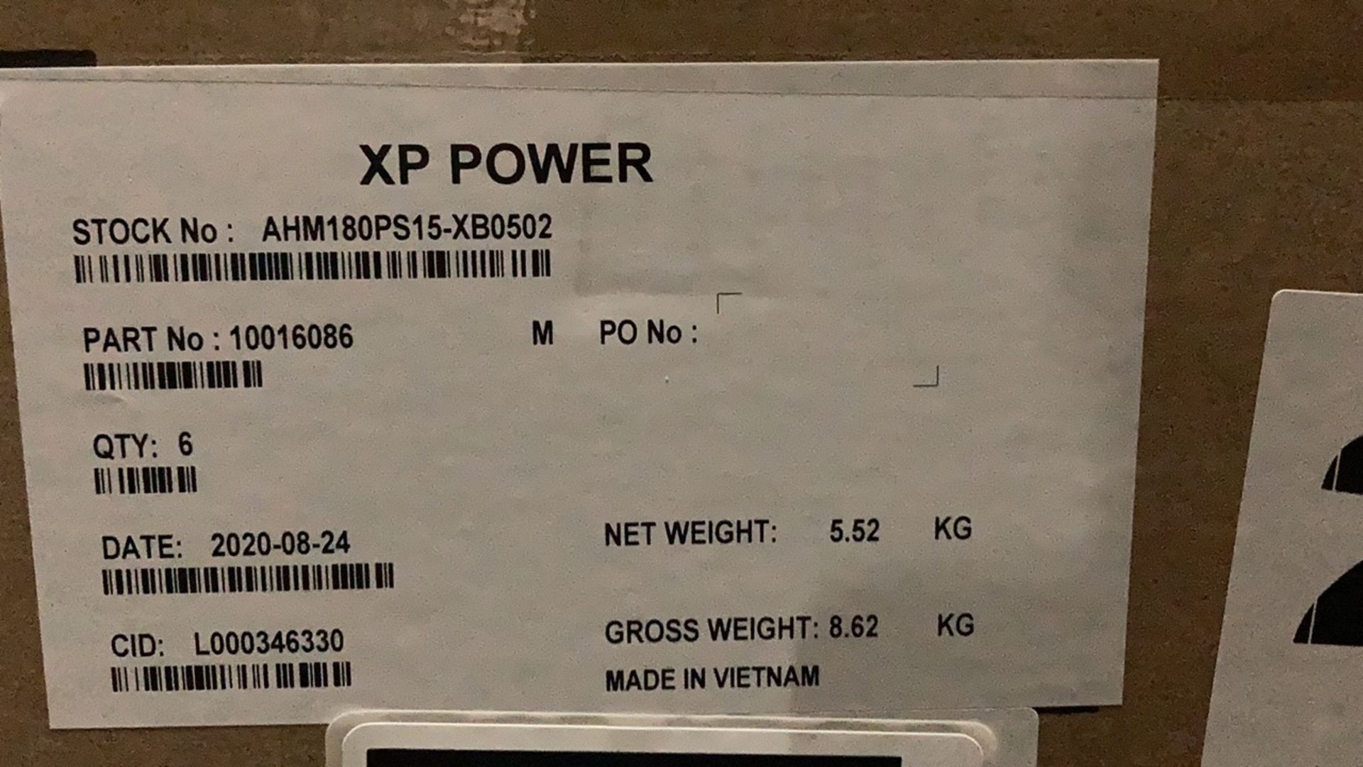 XP POWER 26622-001, REV. E, PALLET OF POWER SUPPLY KITS FOR LTV2 VENTILATOR, QTY. 120, LOC D4 - Image 4 of 6