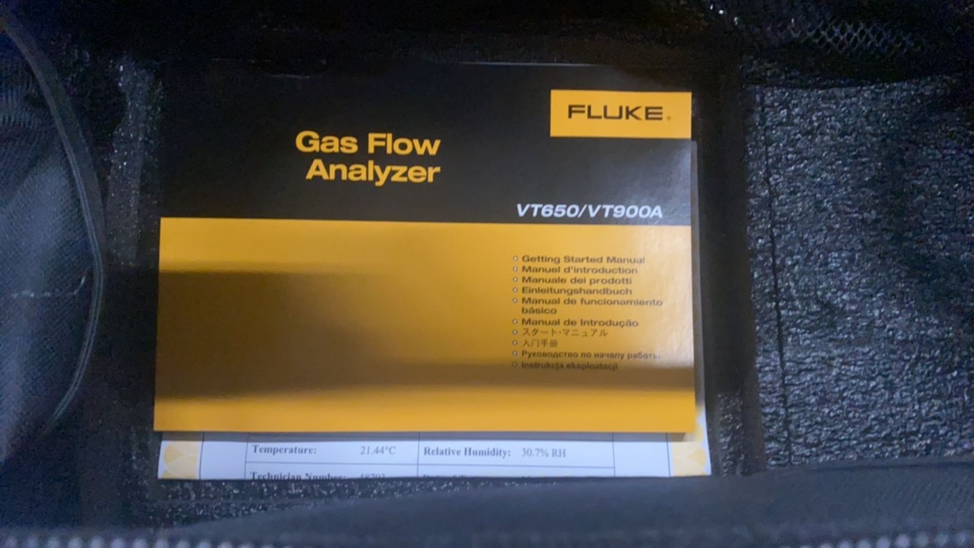 FLUKE VT900A GAS FLOW ANALYZER WITH BAG (NEW) - Bild 6 aus 8