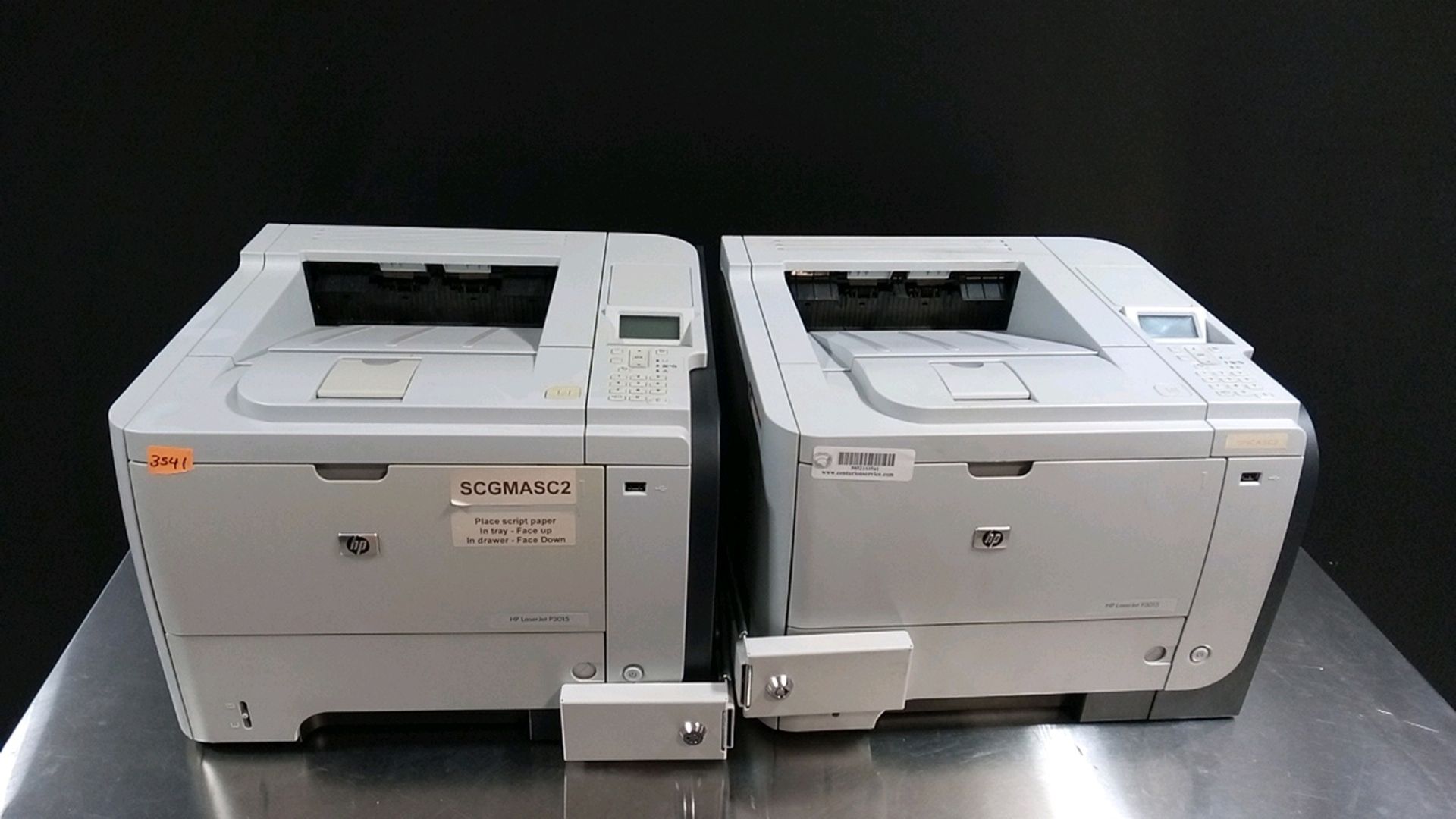 LOT OF 2 HP P3015 PRINTERS LOCATED AT: 2440 GREENLEAF AVE, ELK GROVE VILLAGE IL