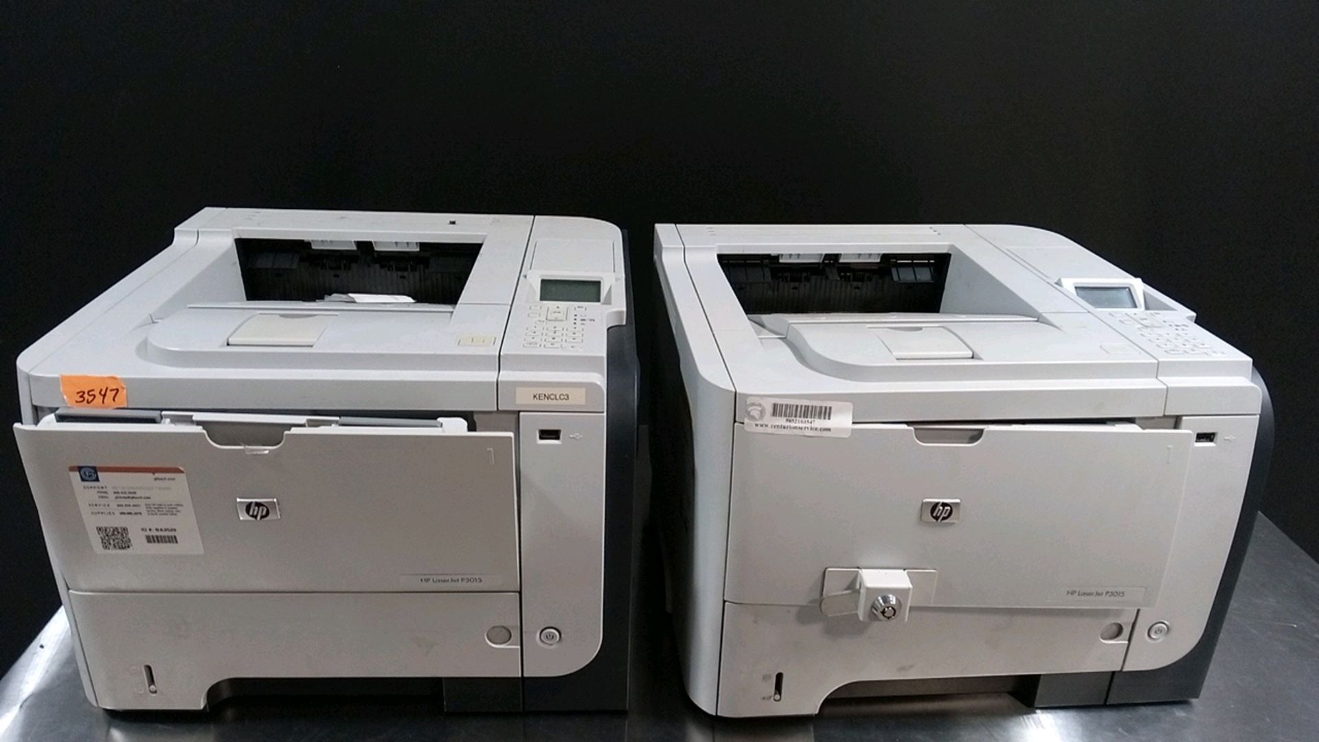 LOT OF 2 HP P3015 PRINTERS LOCATED AT: 2440 GREENLEAF AVE, ELK GROVE VILLAGE IL