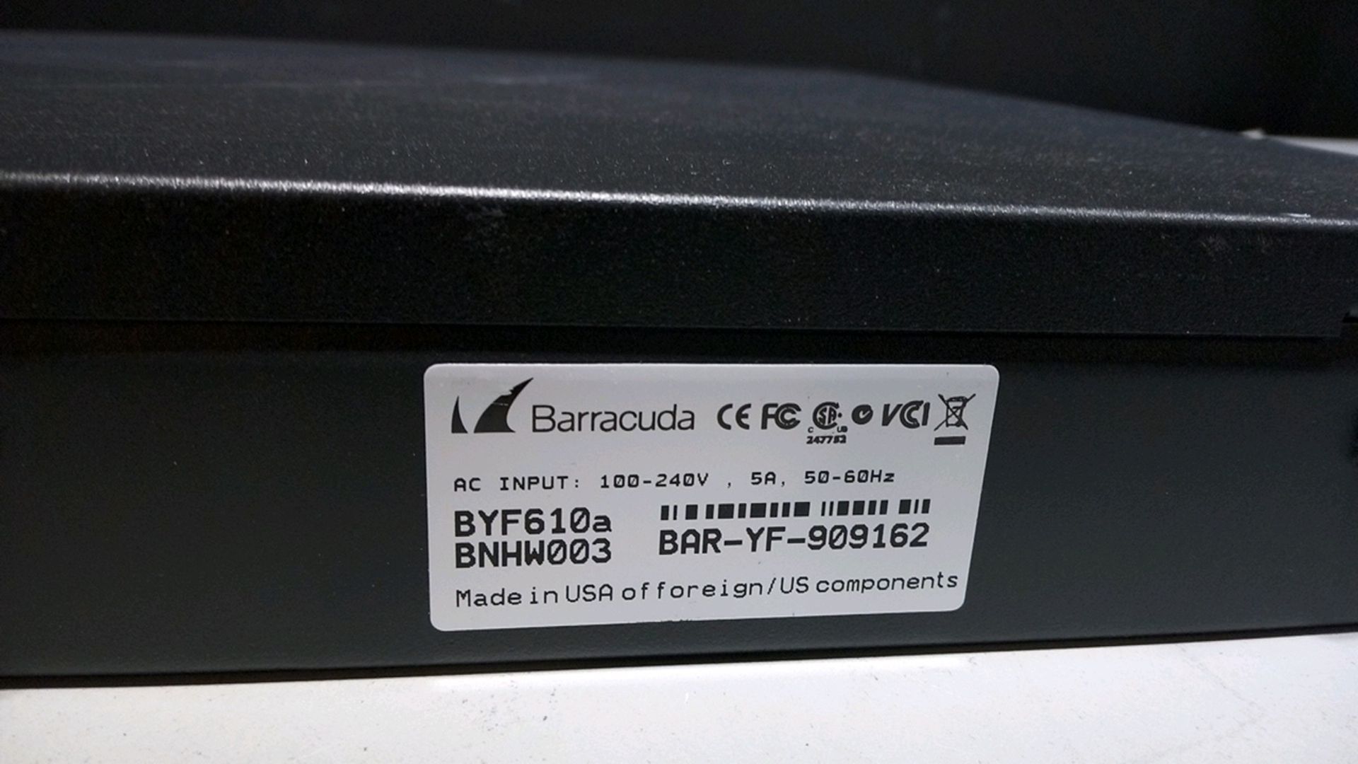 BARRACUDA WED SECURITY SECURITY GATEWAY 610 (BYF610A BNHW003) LOCATED AT: 2440 GREENLEAF AVE, ELK GR - Image 2 of 3