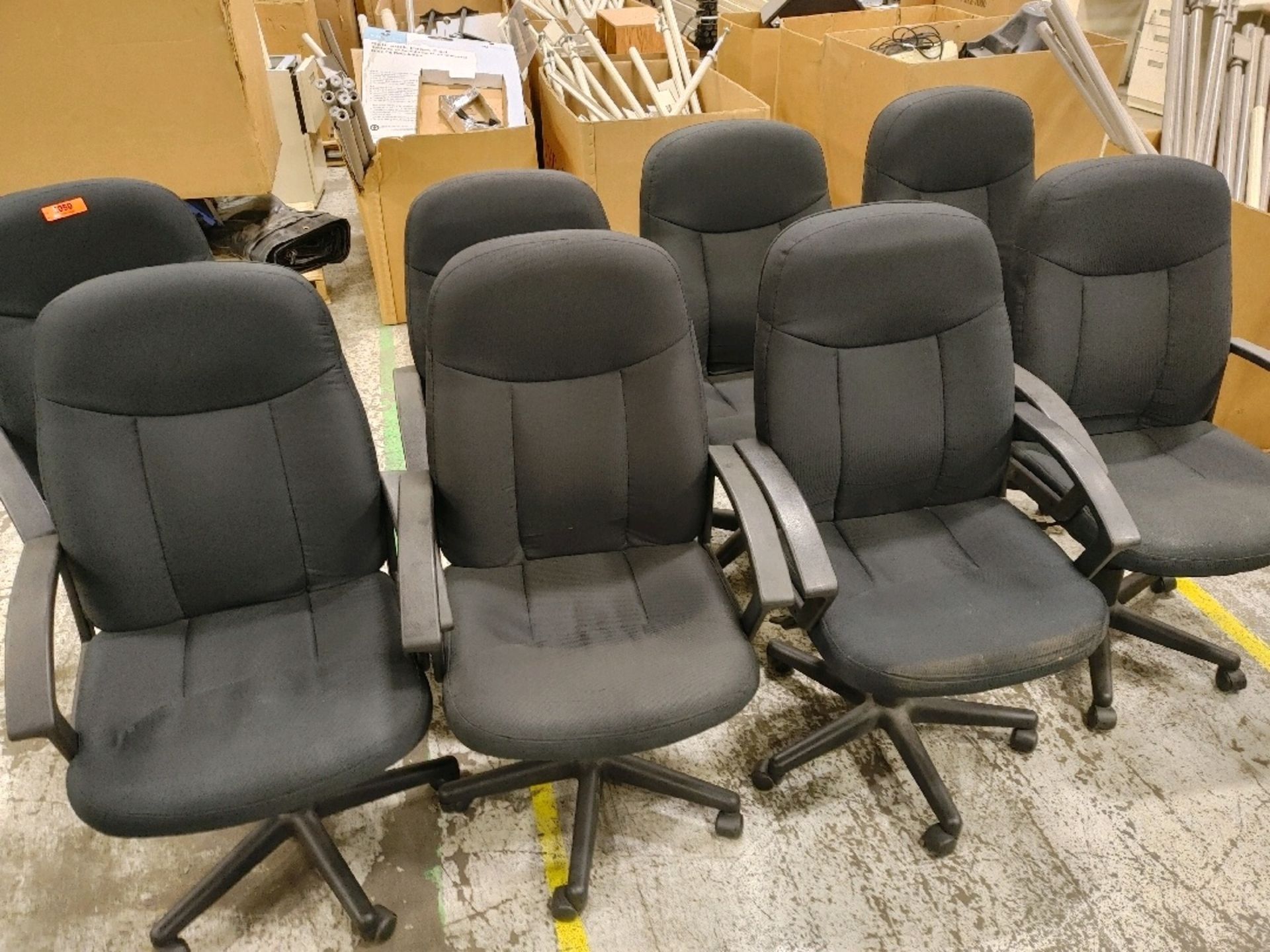 OFFICE ARM-CHAIRS ON WHEELS QTY: 8, LOCATED: 6101 N. 64TH STREET MILWAUKEE, WI 53218