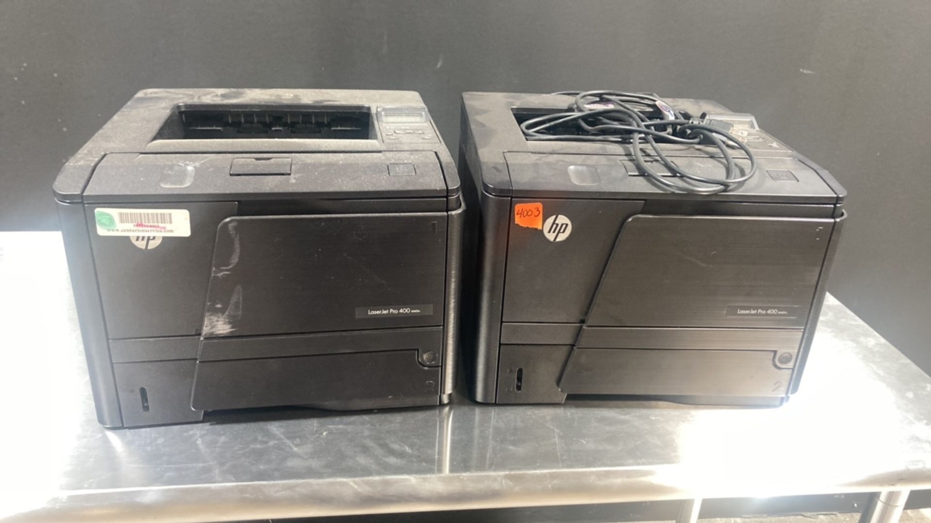 LOT OF 2 HP M401M PRINTERS LOCATED AT: 2440 GREENLEAF AVE, ELK GROVE VILLAGE IL