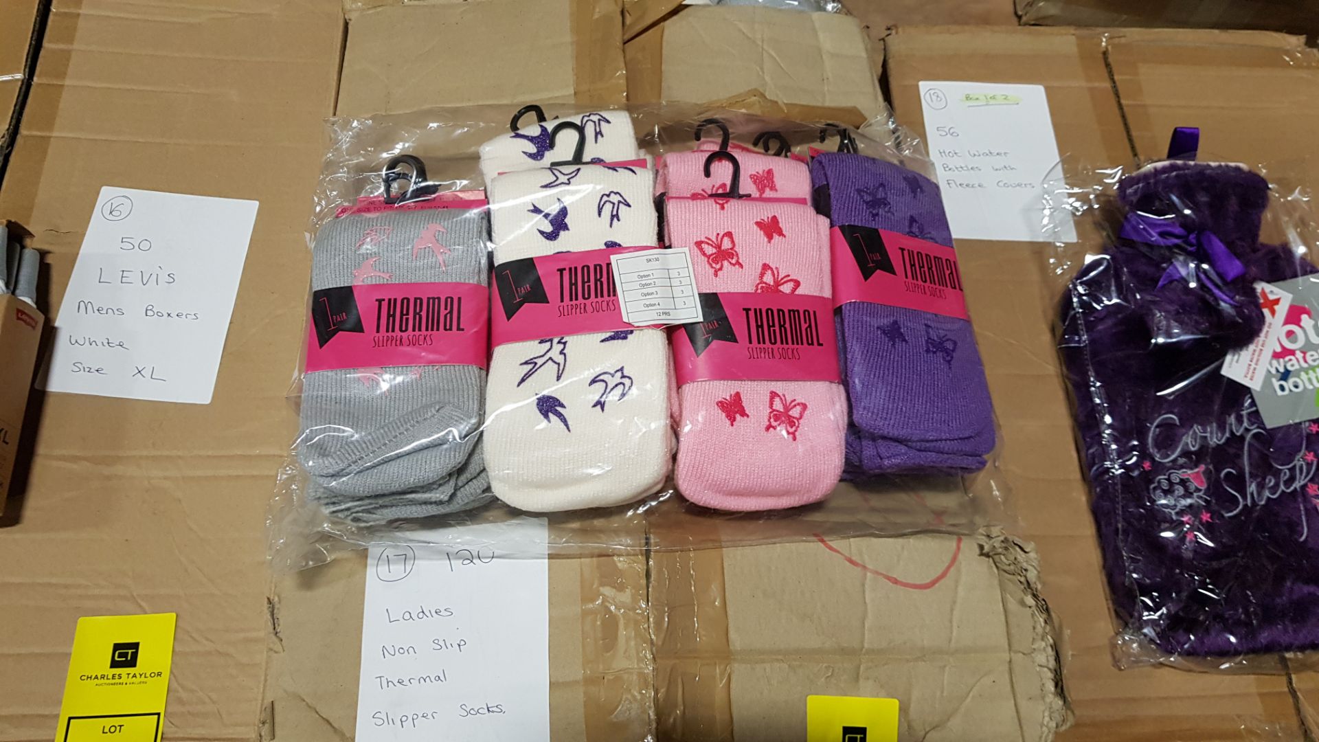 120 X BRAND NEW LADIES NON SLIP THERMAL SLIPPER SOCKS UK SIZE 4-7 IN 4 DIFFERENT COLOURS IE PINK,