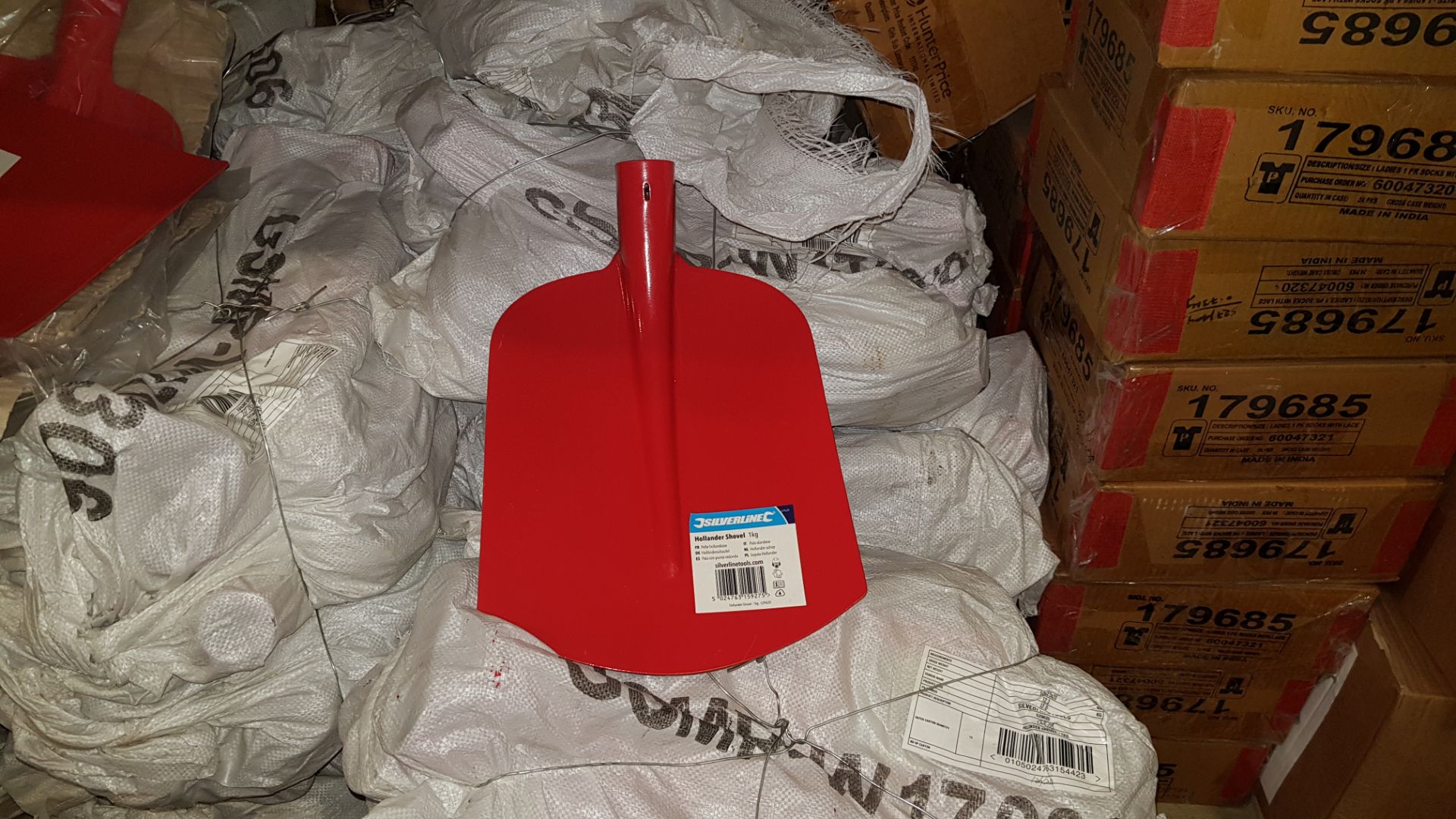36 X BRAND NEW SILVERLINE RED HOLLANDER SHOVEL - IN 3 BAGS